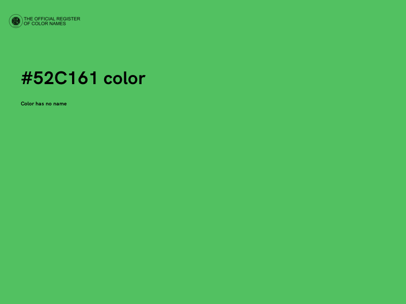 #52C161 color image