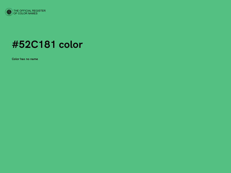 #52C181 color image