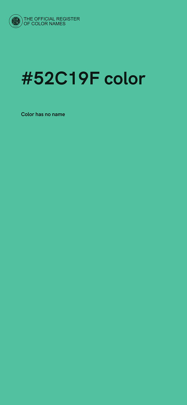 #52C19F color image