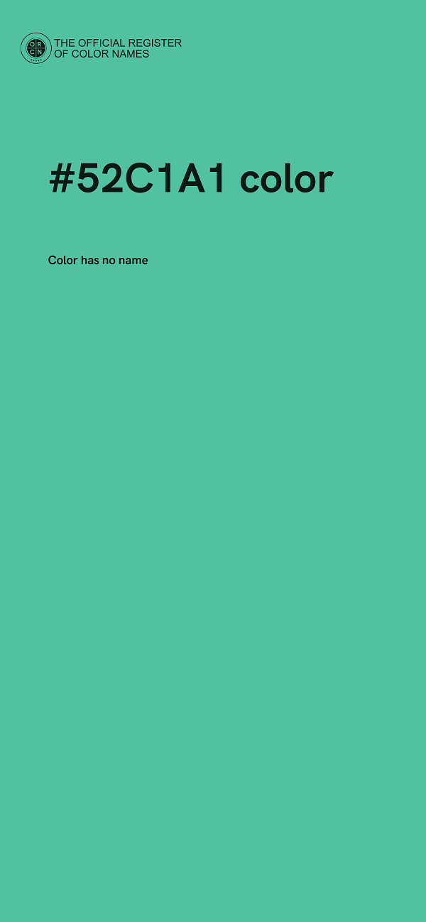 #52C1A1 color image