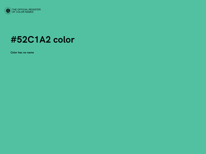 #52C1A2 color image
