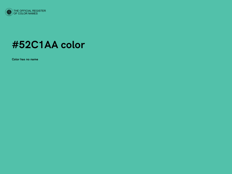 #52C1AA color image