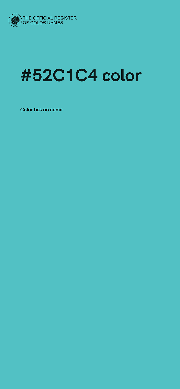 #52C1C4 color image