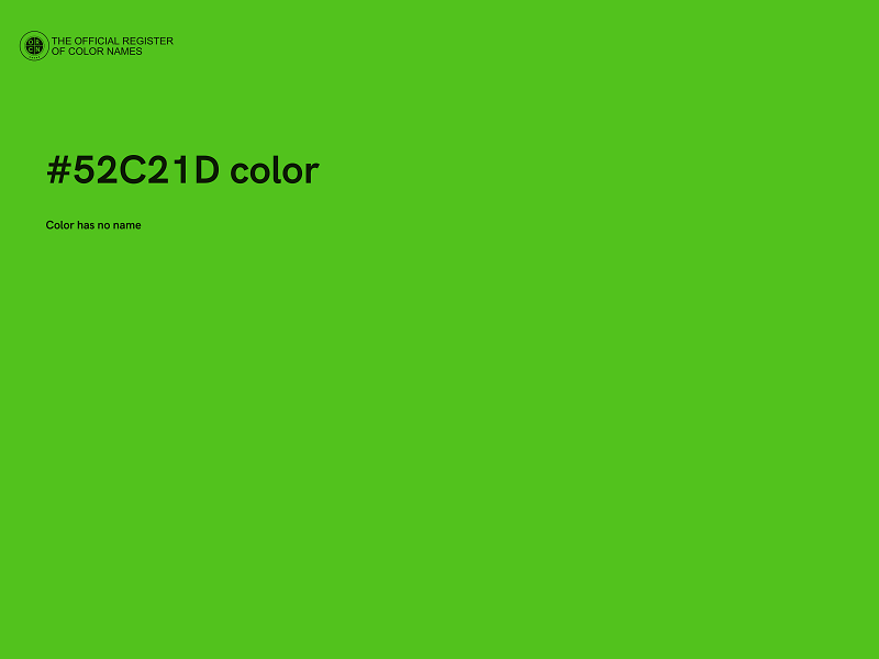 #52C21D color image