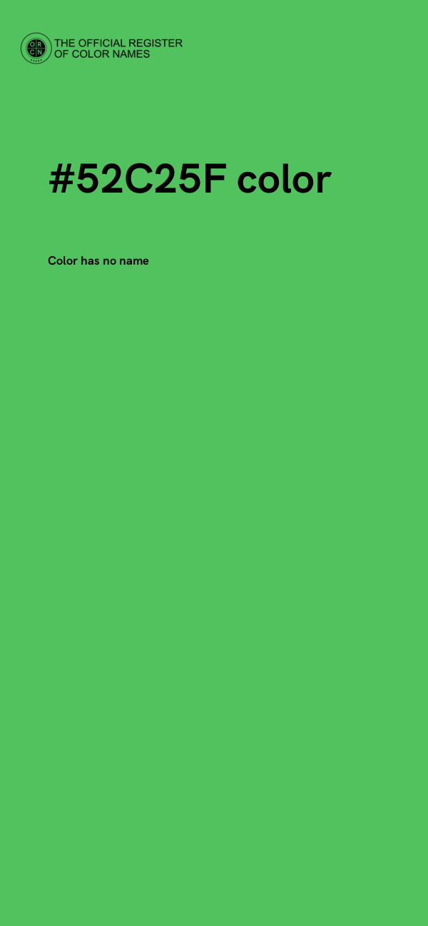 #52C25F color image
