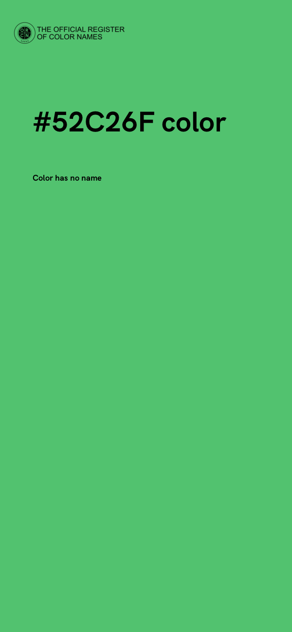 #52C26F color image