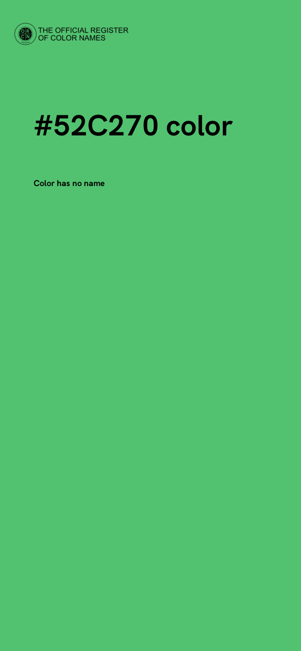 #52C270 color image