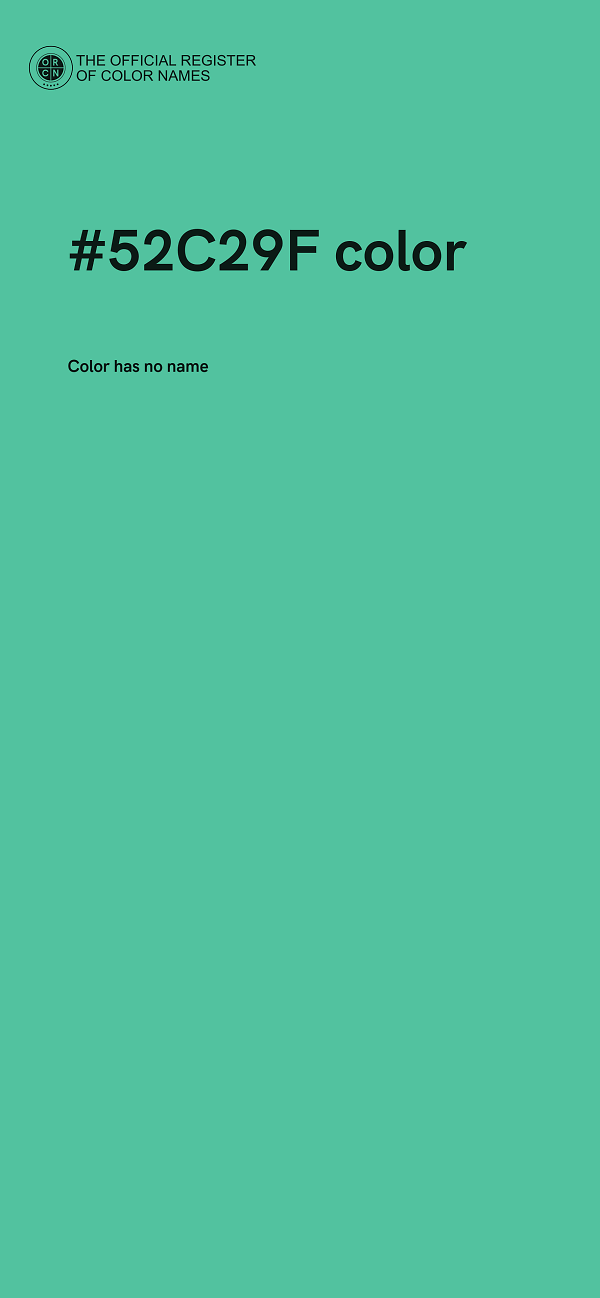 #52C29F color image