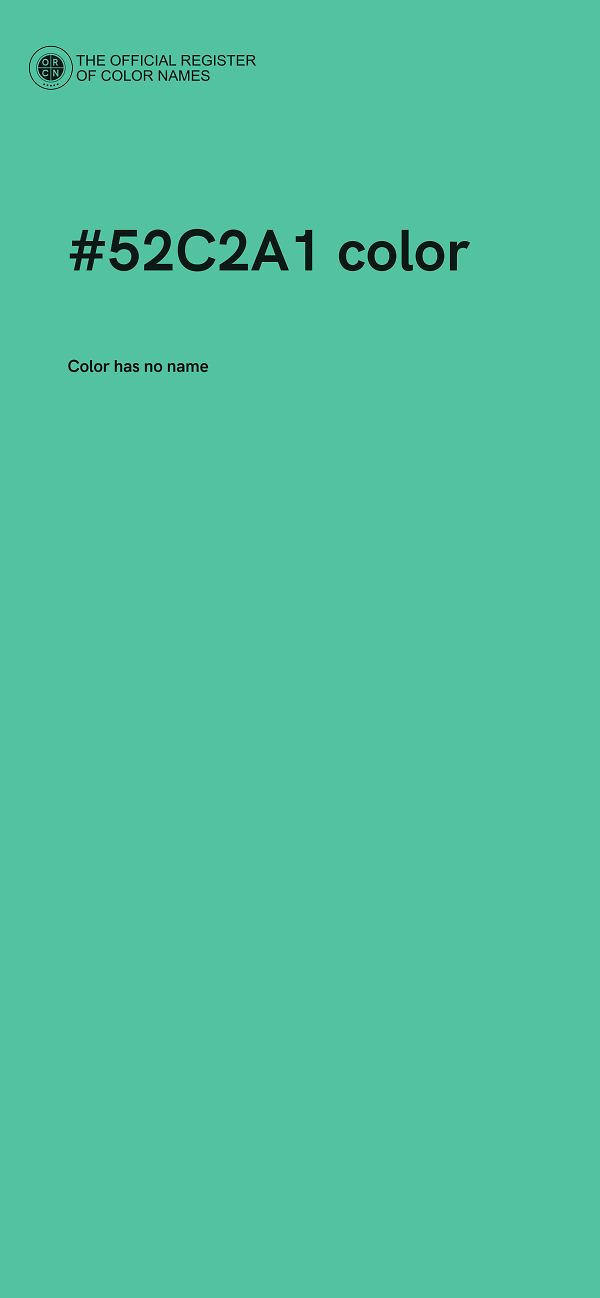 #52C2A1 color image