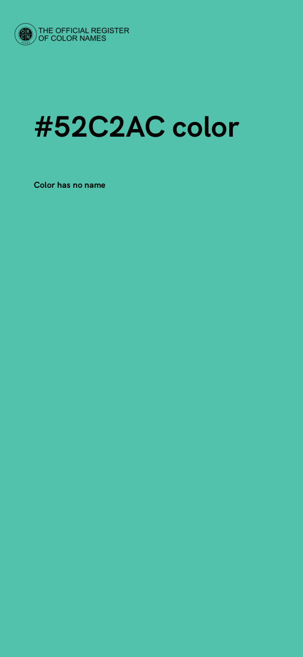 #52C2AC color image