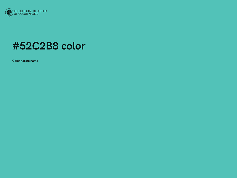 #52C2B8 color image
