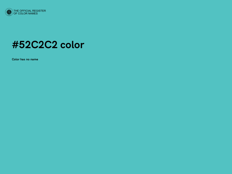#52C2C2 color image