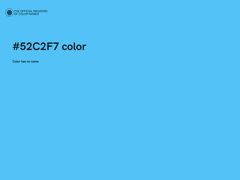 #52C2F7 color image