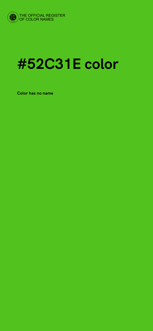 #52C31E color image