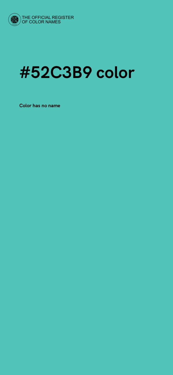 #52C3B9 color image