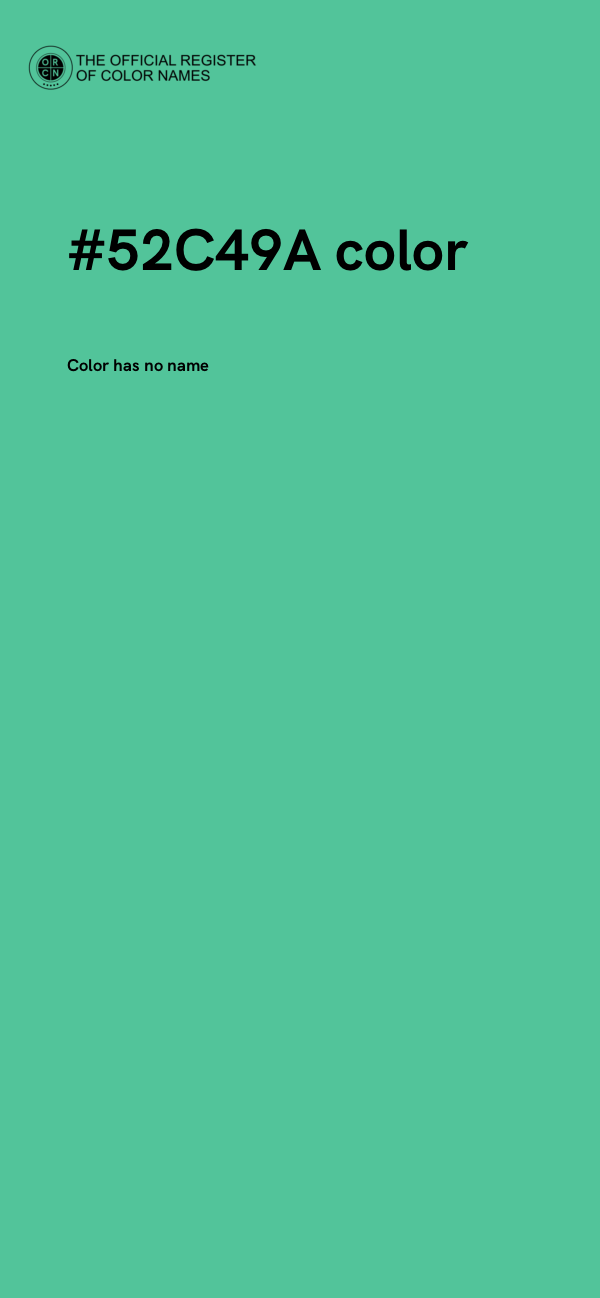 #52C49A color image