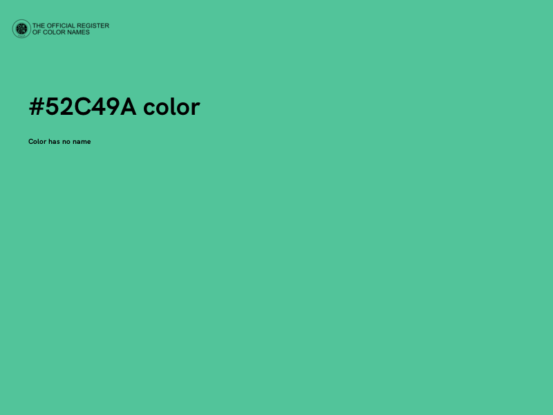 #52C49A color image