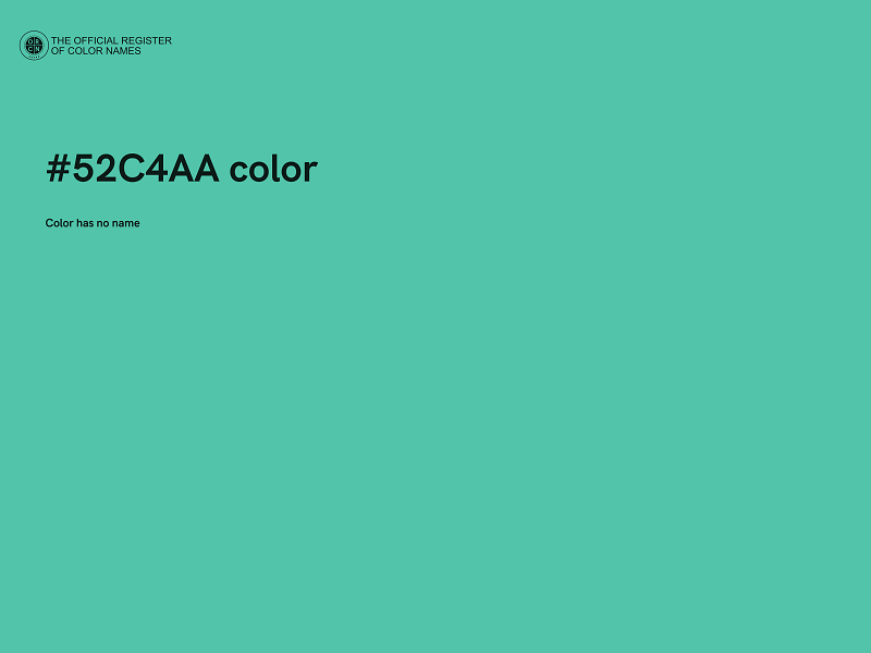 #52C4AA color image