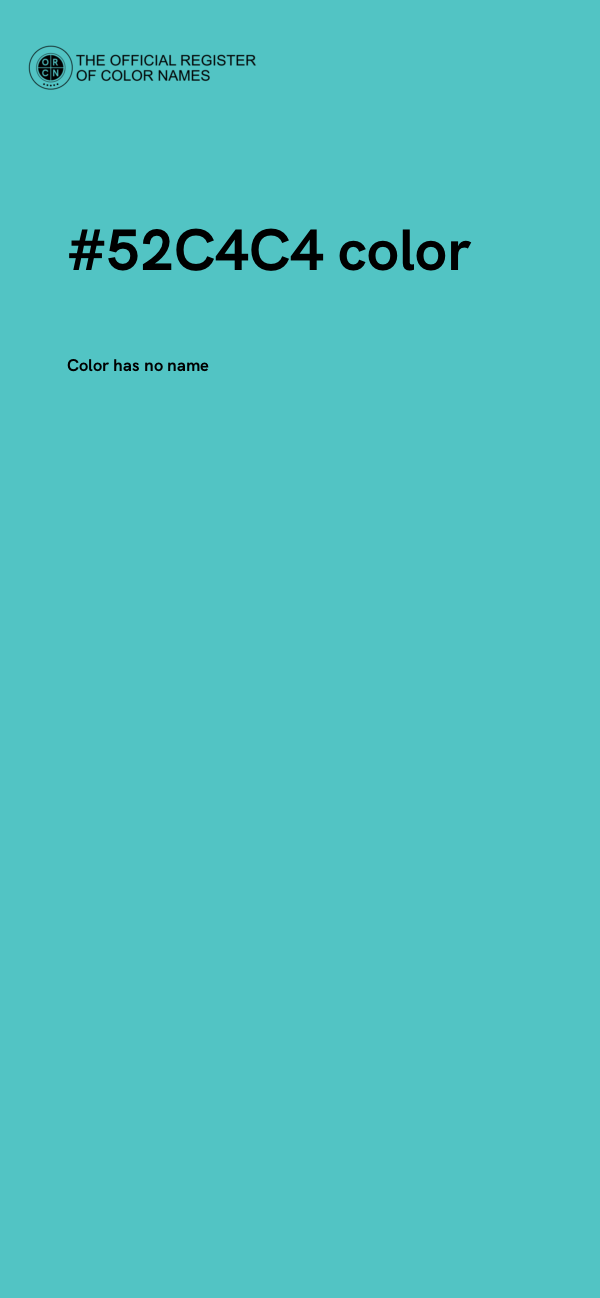 #52C4C4 color image