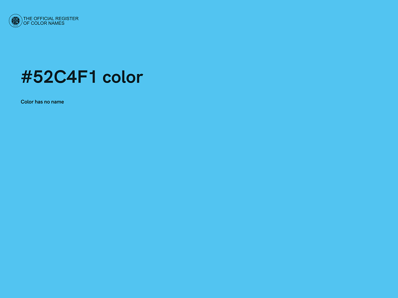 #52C4F1 color image