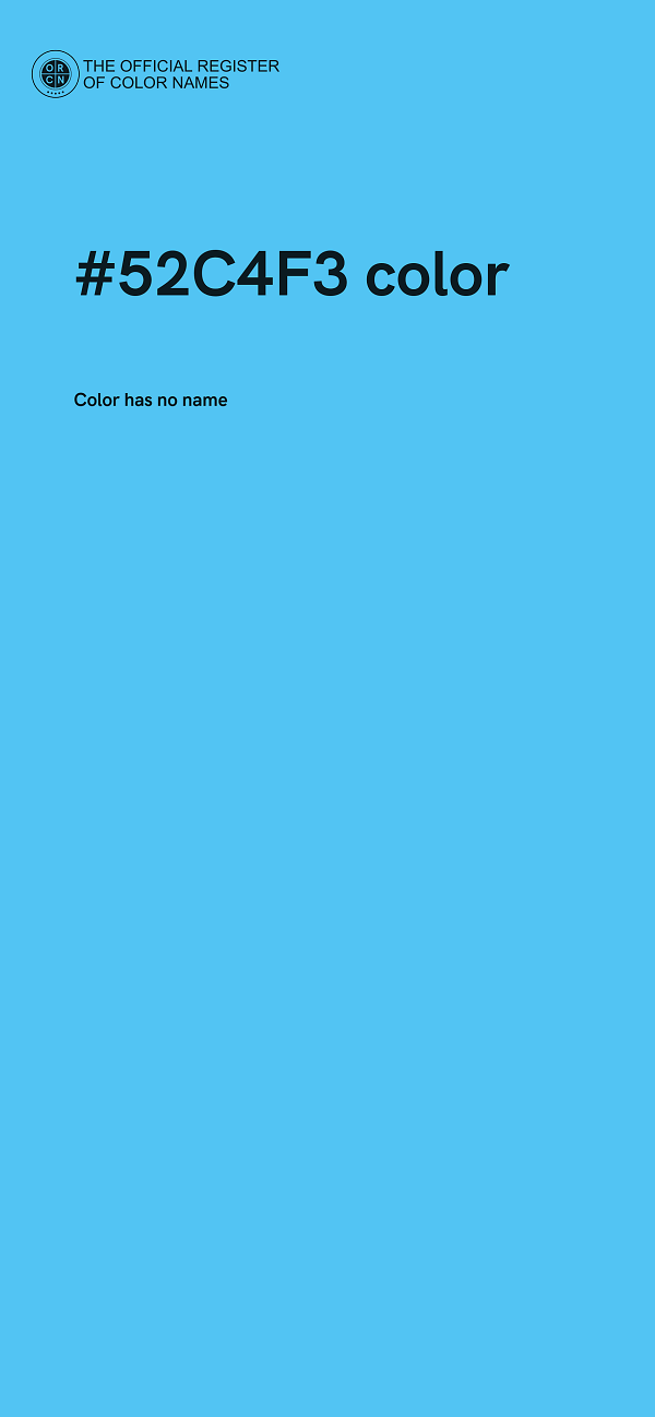 #52C4F3 color image
