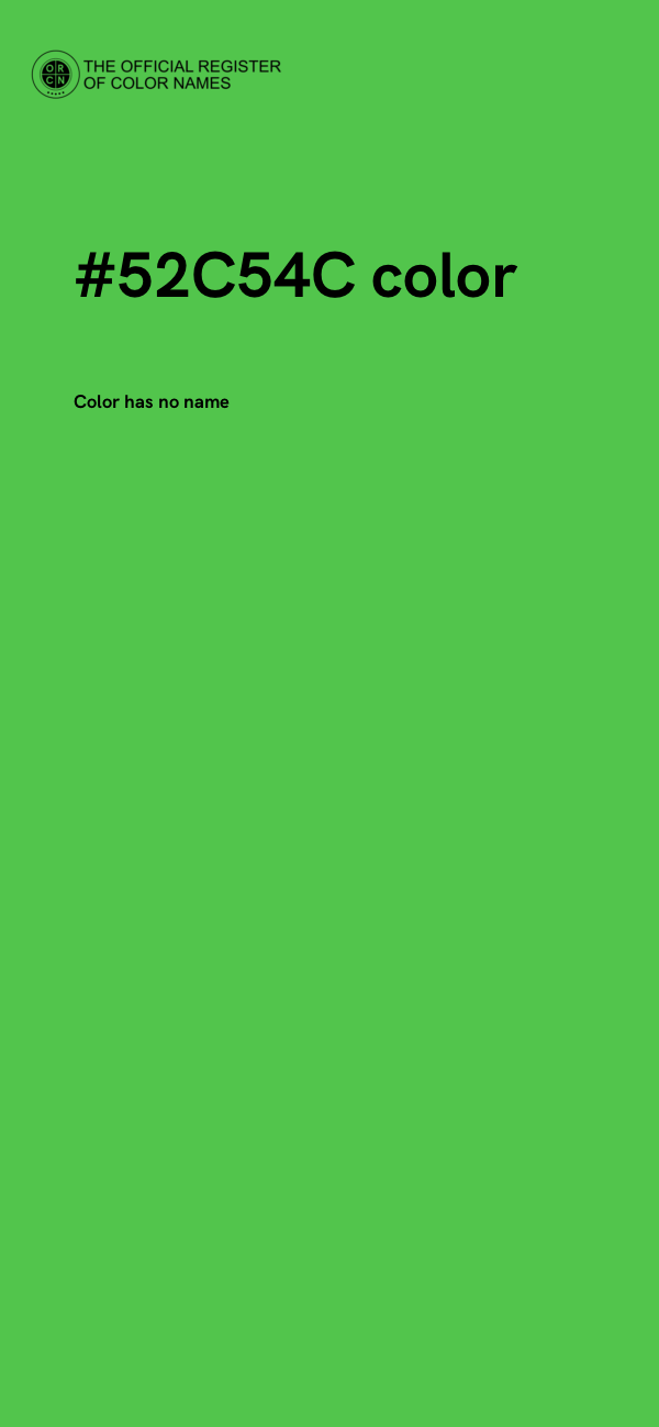 #52C54C color image