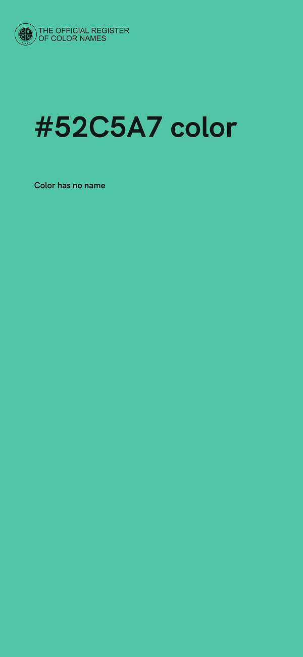 #52C5A7 color image
