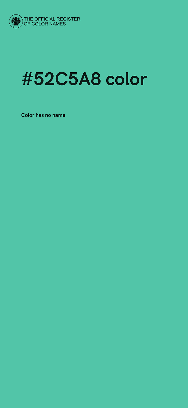 #52C5A8 color image