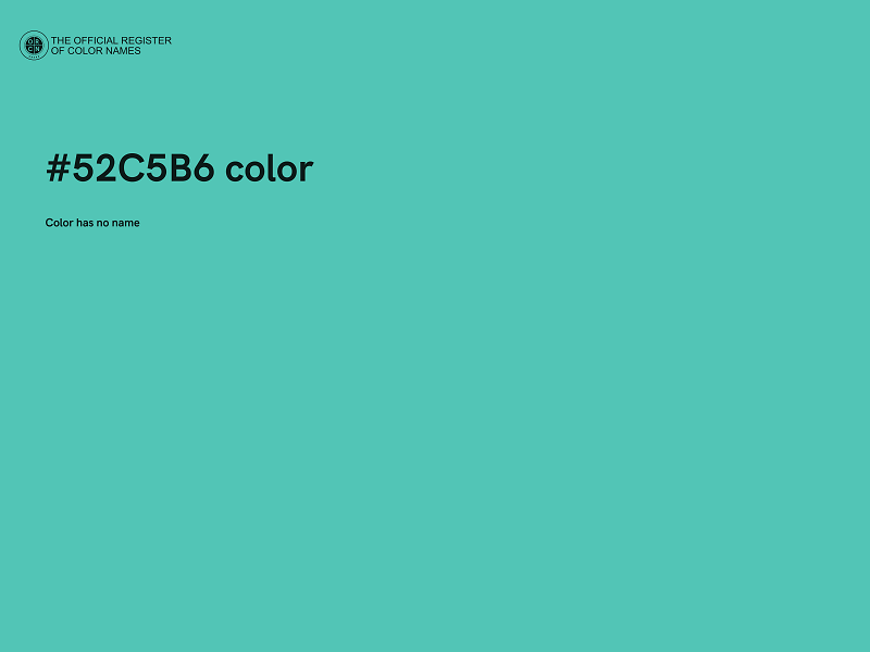 #52C5B6 color image