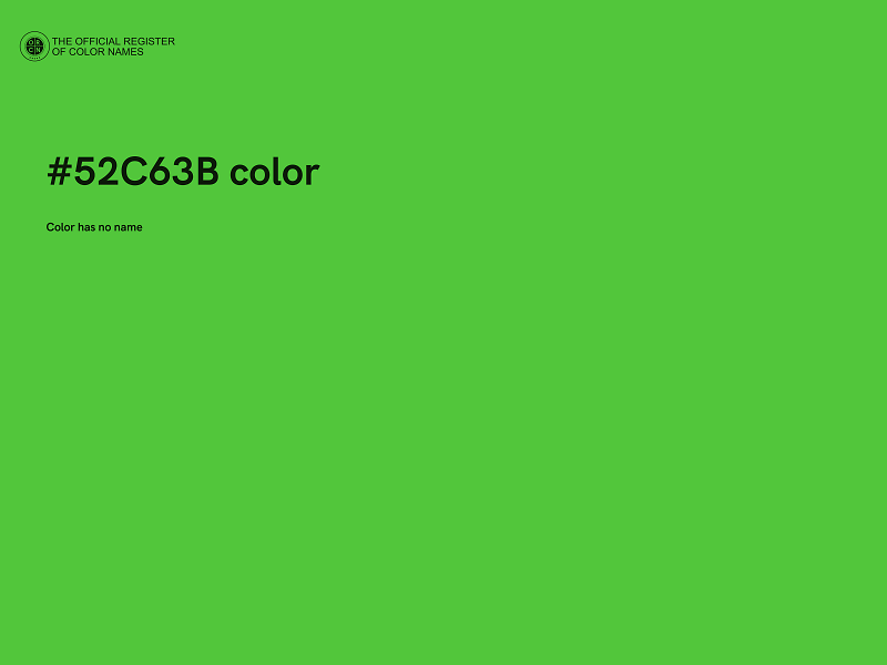 #52C63B color image