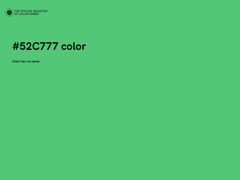 #52C777 color image