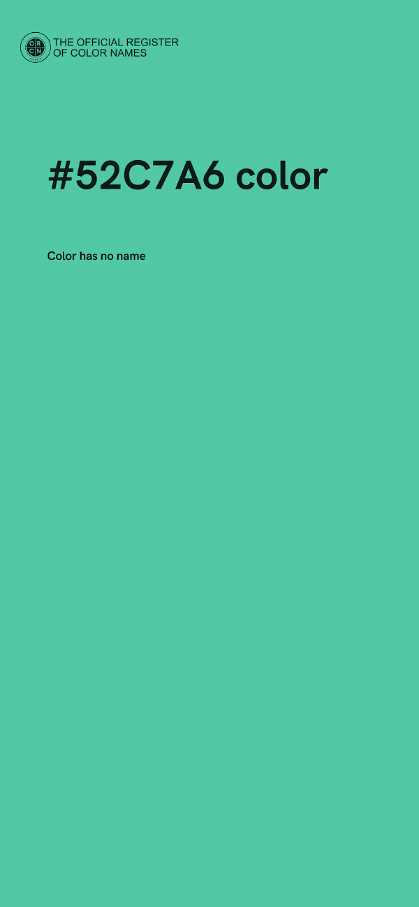 #52C7A6 color image