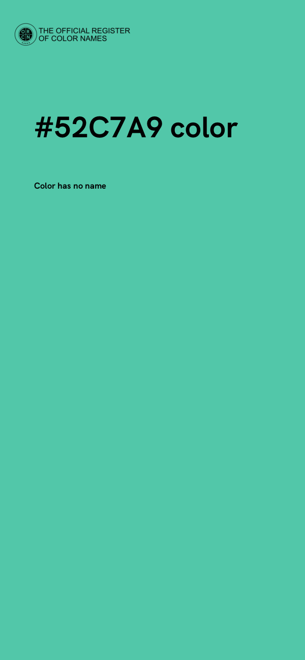 #52C7A9 color image