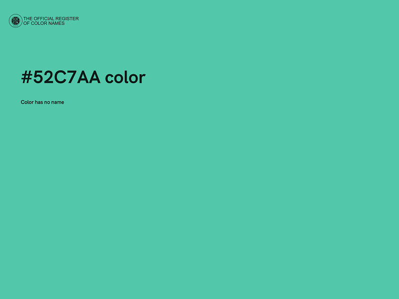#52C7AA color image