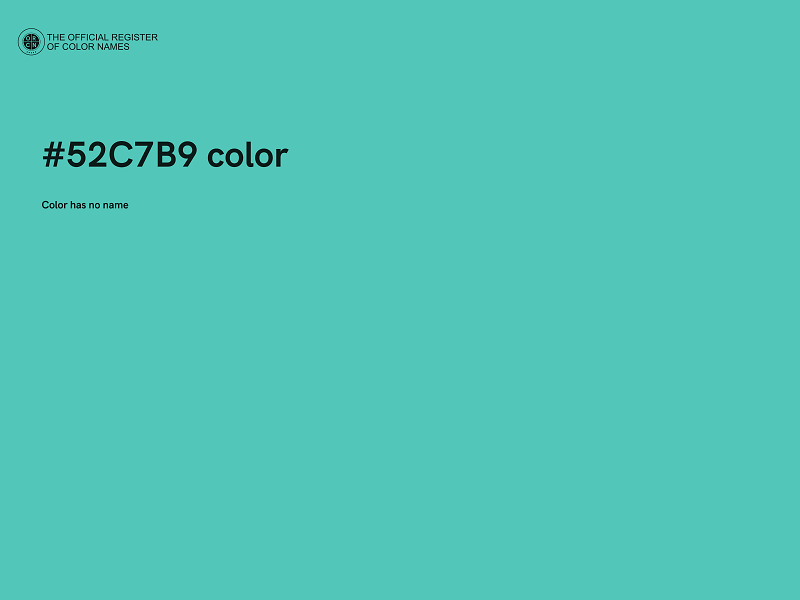 #52C7B9 color image