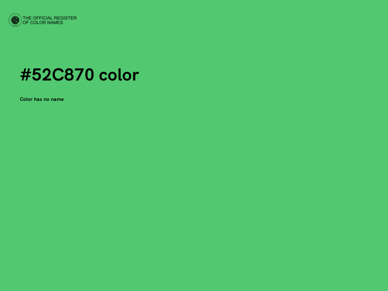 #52C870 color image