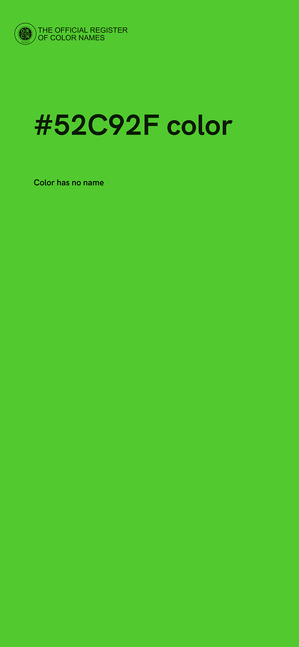 #52C92F color image