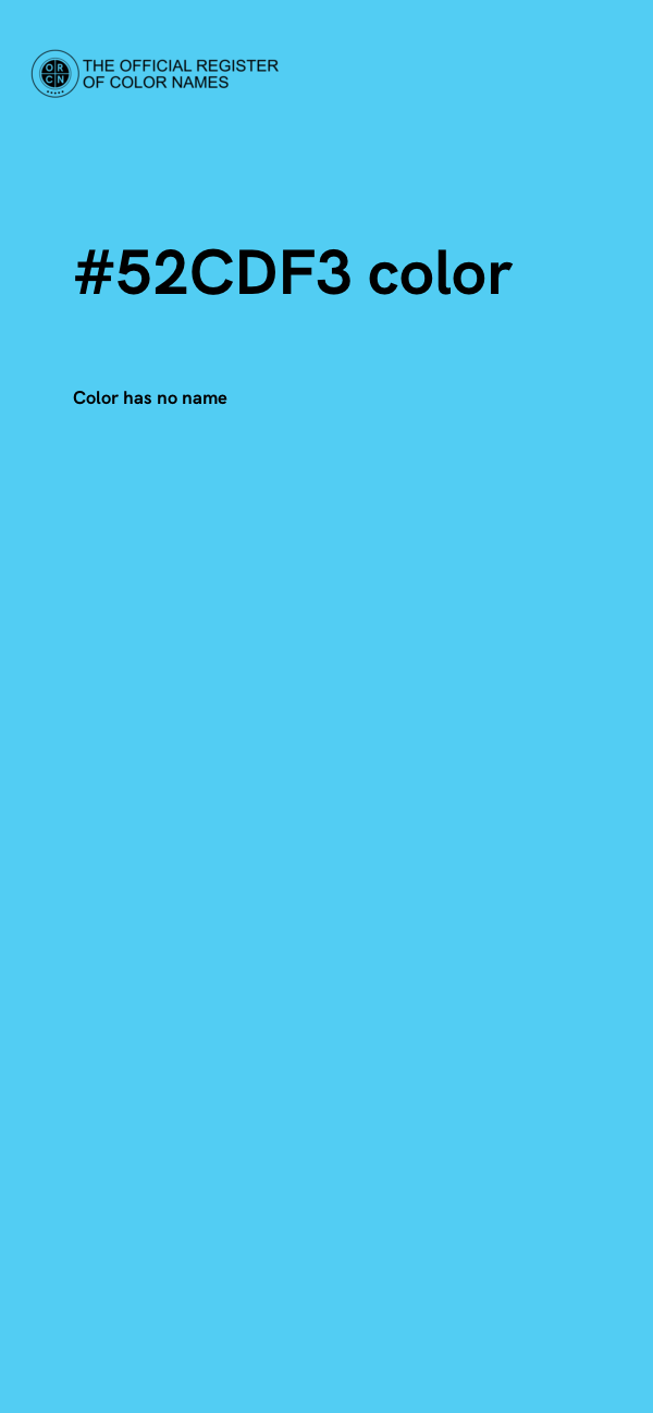 #52CDF3 color image