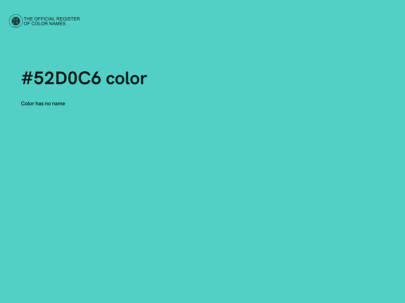 #52D0C6 color image