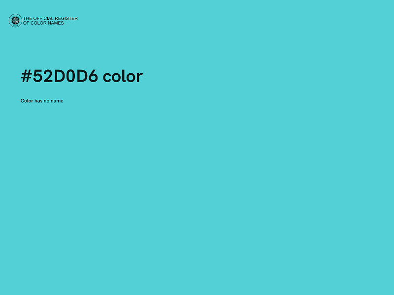 #52D0D6 color image