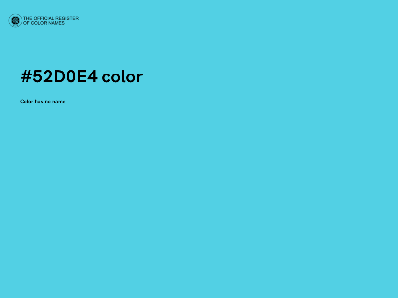 #52D0E4 color image