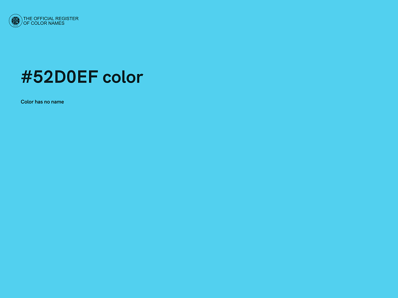 #52D0EF color image