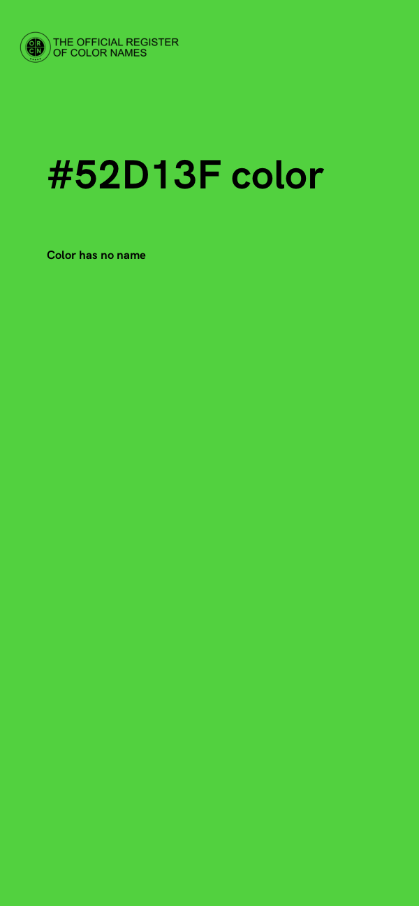 #52D13F color image
