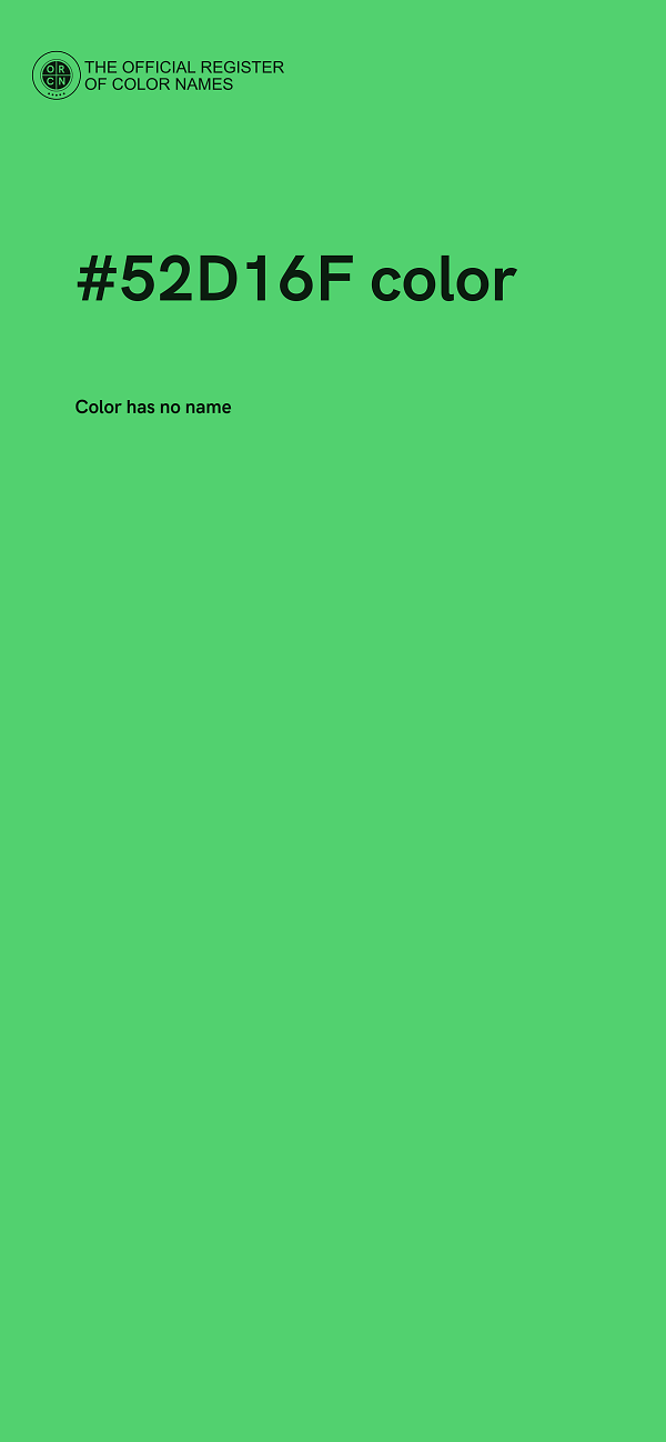 #52D16F color image