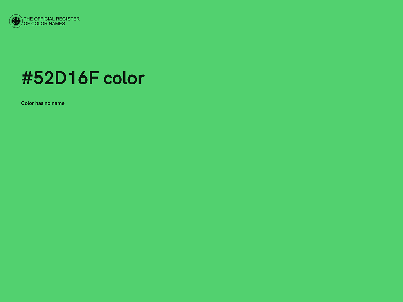 #52D16F color image
