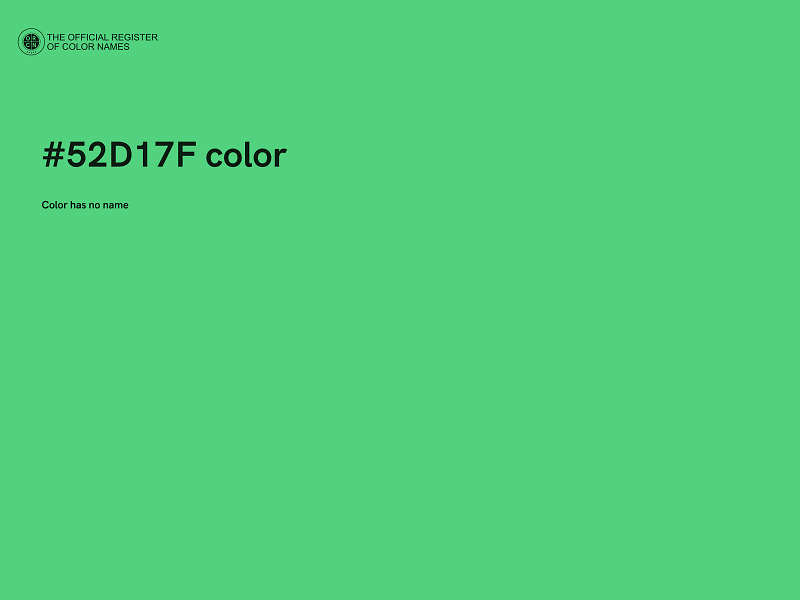 #52D17F color image