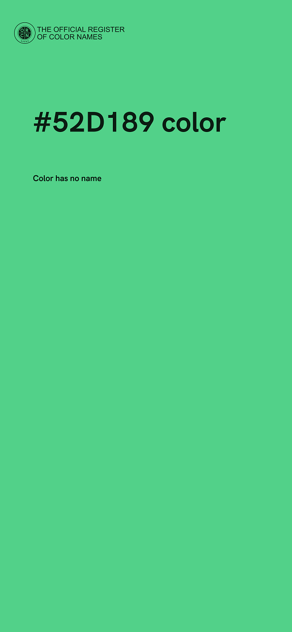 #52D189 color image