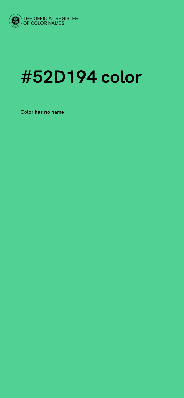 #52D194 color image