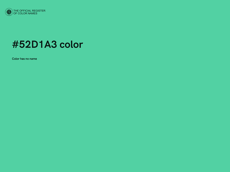 #52D1A3 color image