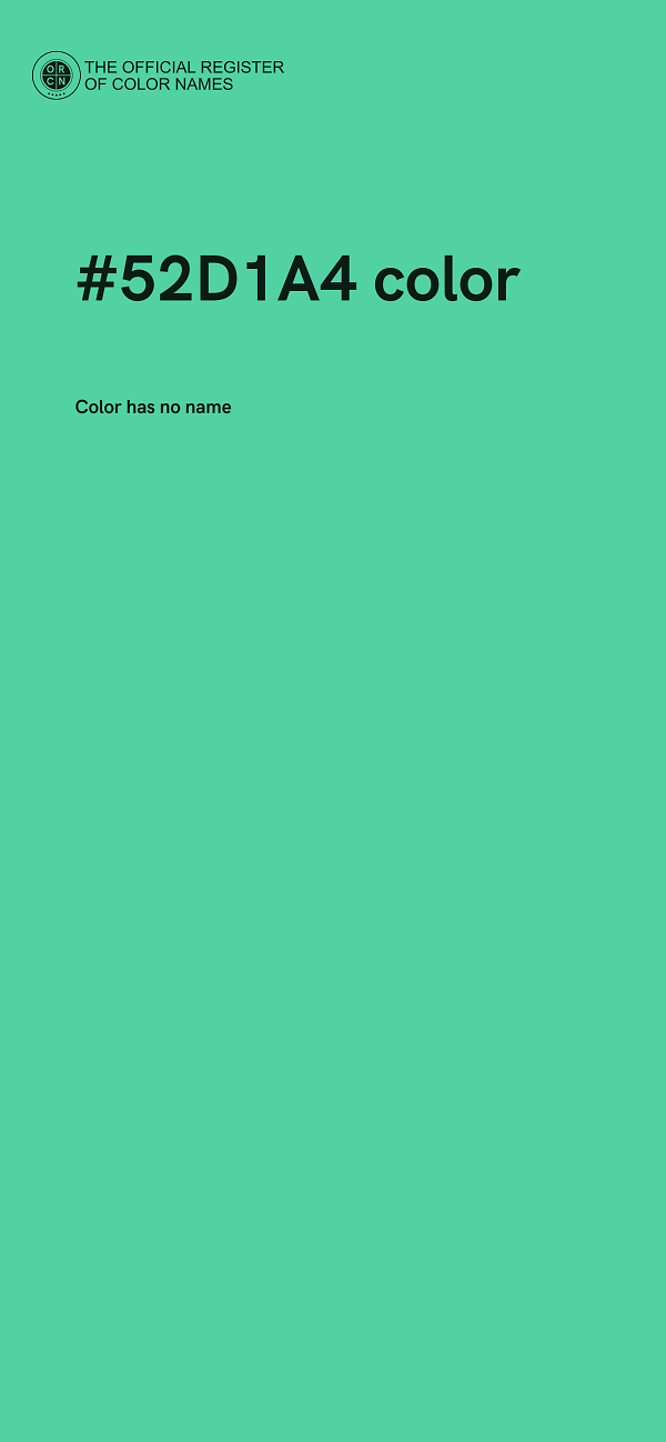 #52D1A4 color image